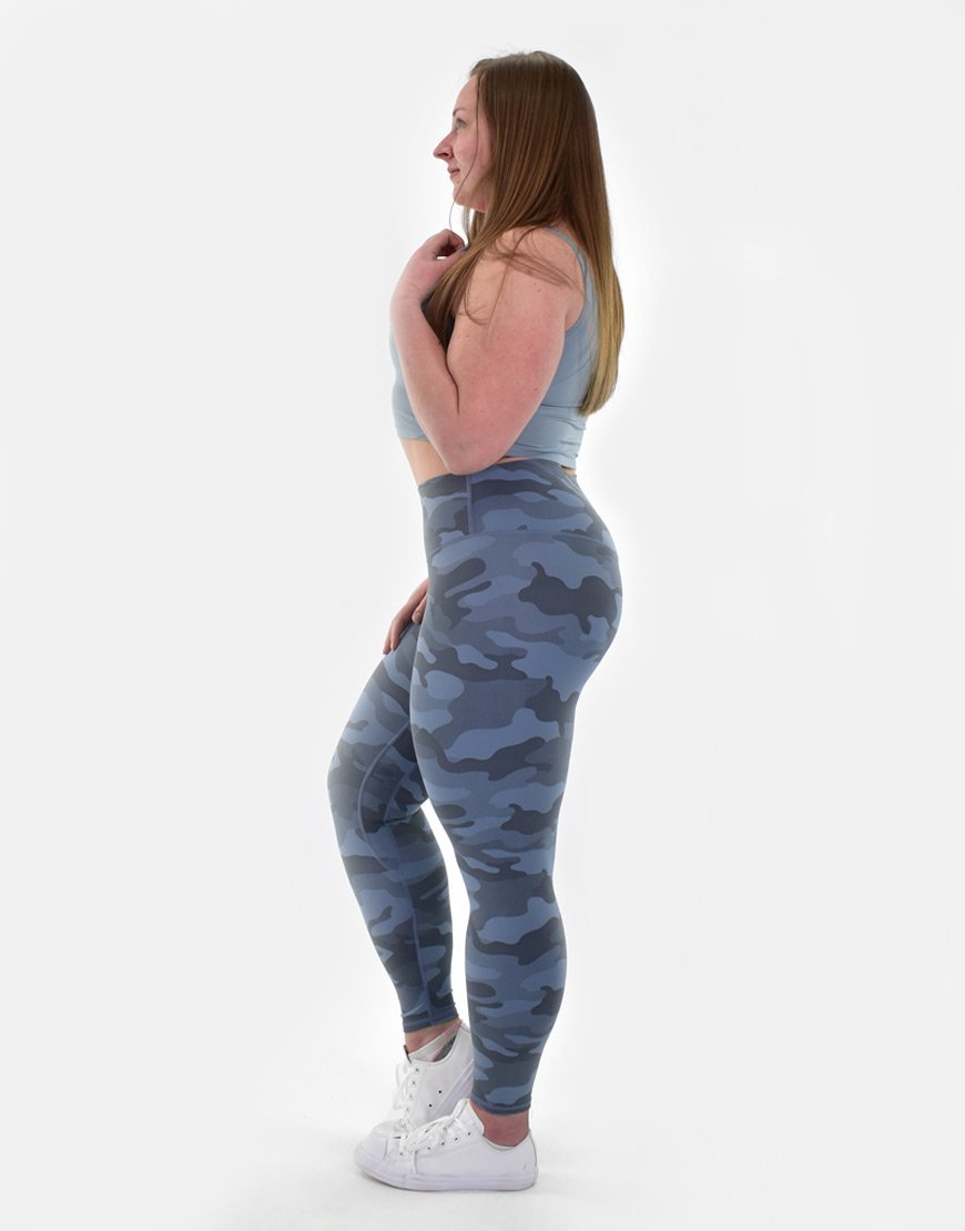 Blue camo leggings best sale